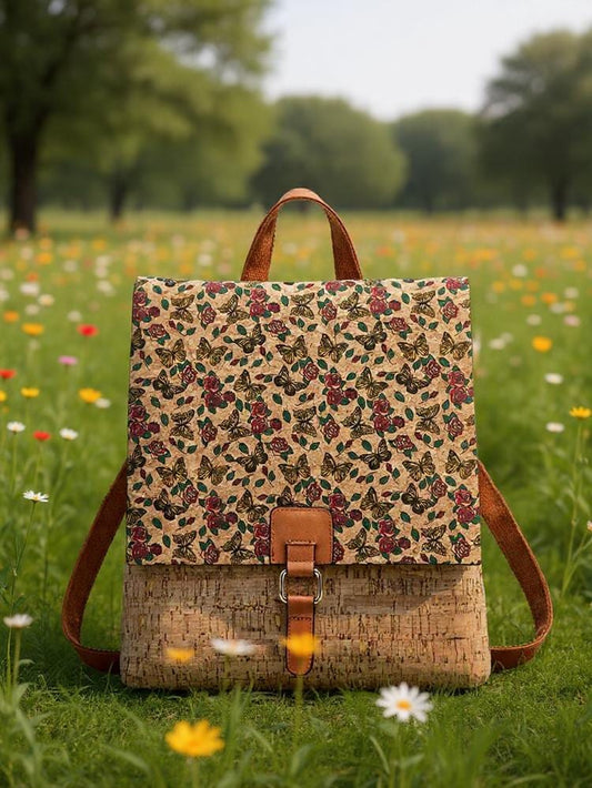 Mochila de Corcho para Mujer | Bolso Vegano, Mochila de Viaje Ecológica y de Gran Capacidad | Regalo para Ella, Navidad