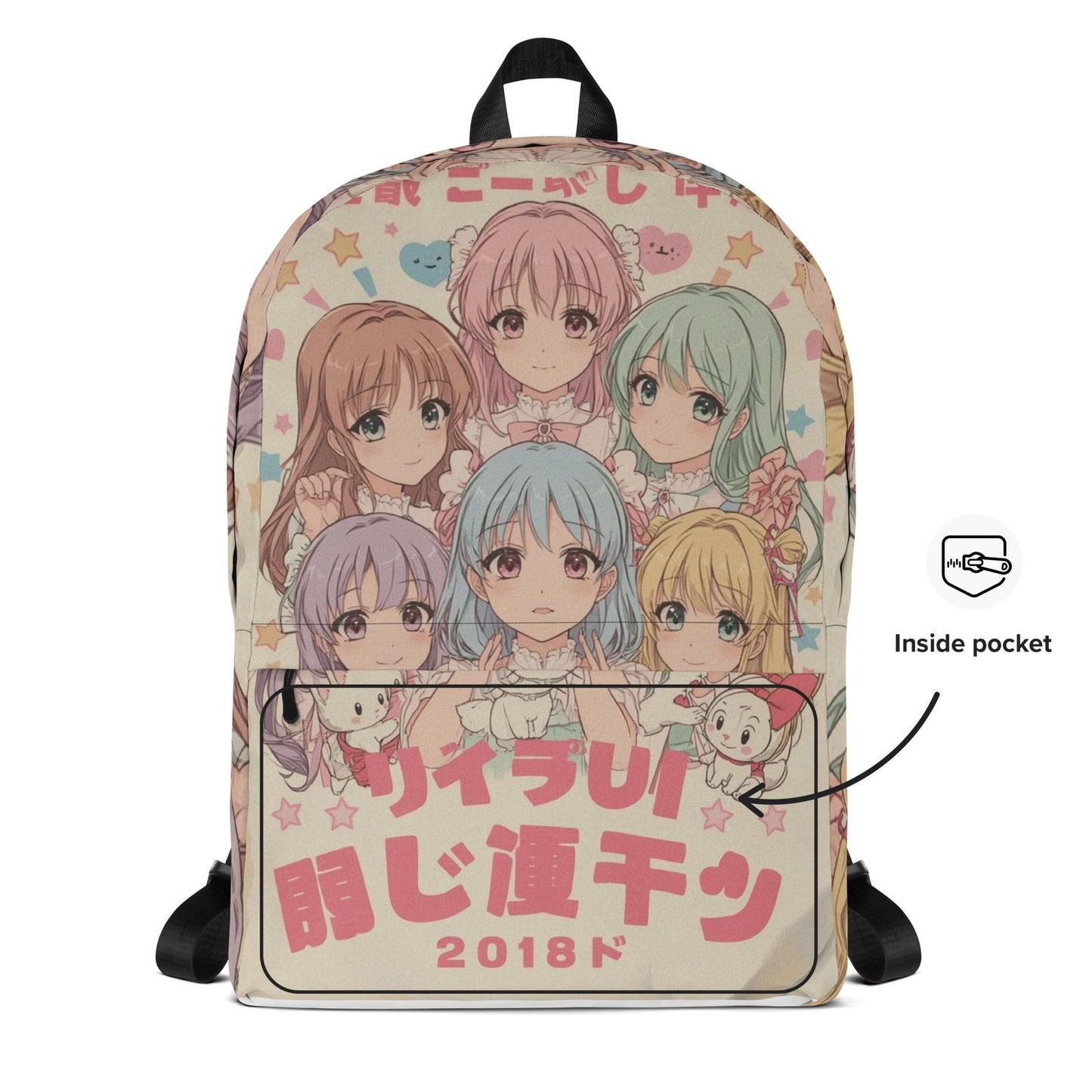 Mochila para Niñas | Bolsa Escolar Retro con Compartimento para Portátil | Mochila Estilo Manga Regalo | Mochila Kawaii Bonita de Uso Diario