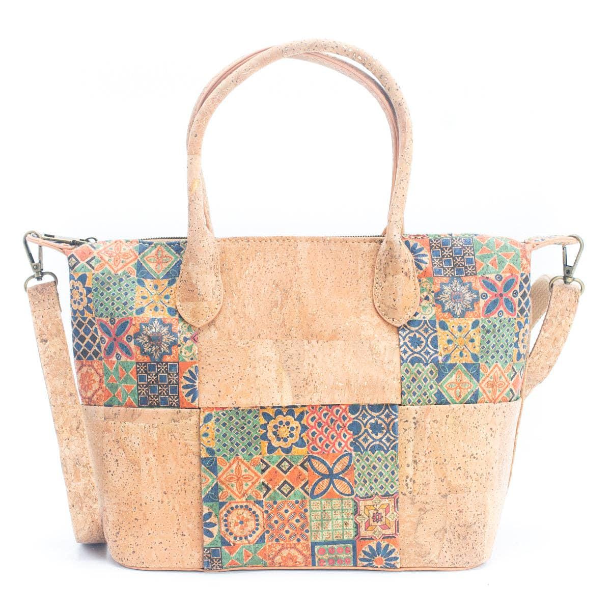 Bolsos de corcho natural para mujer | Bolsos de diseñador y bolsos tote de gran capacidad para ella, regalo para ella, oferta de Navidad.
