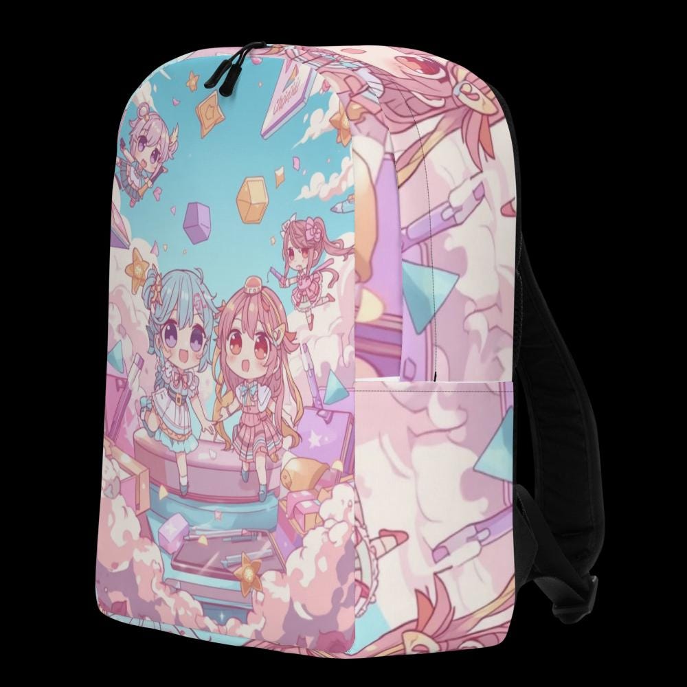 Mochila Japonesa Kawaii | Bolso Estilo Anime, Mochila Unisex Aesthetic de Viaje, Mochila Escolar para Portátil
