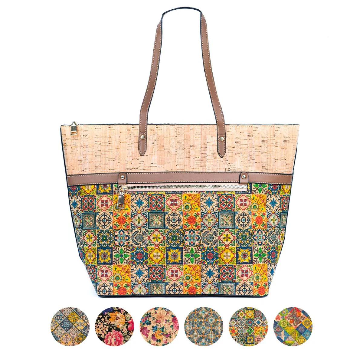 Bolsos de corcho natural para mujer | Bolsos de diseñador y bolsos tote de gran capacidad para ella, regalo para ella, oferta de Navidad.