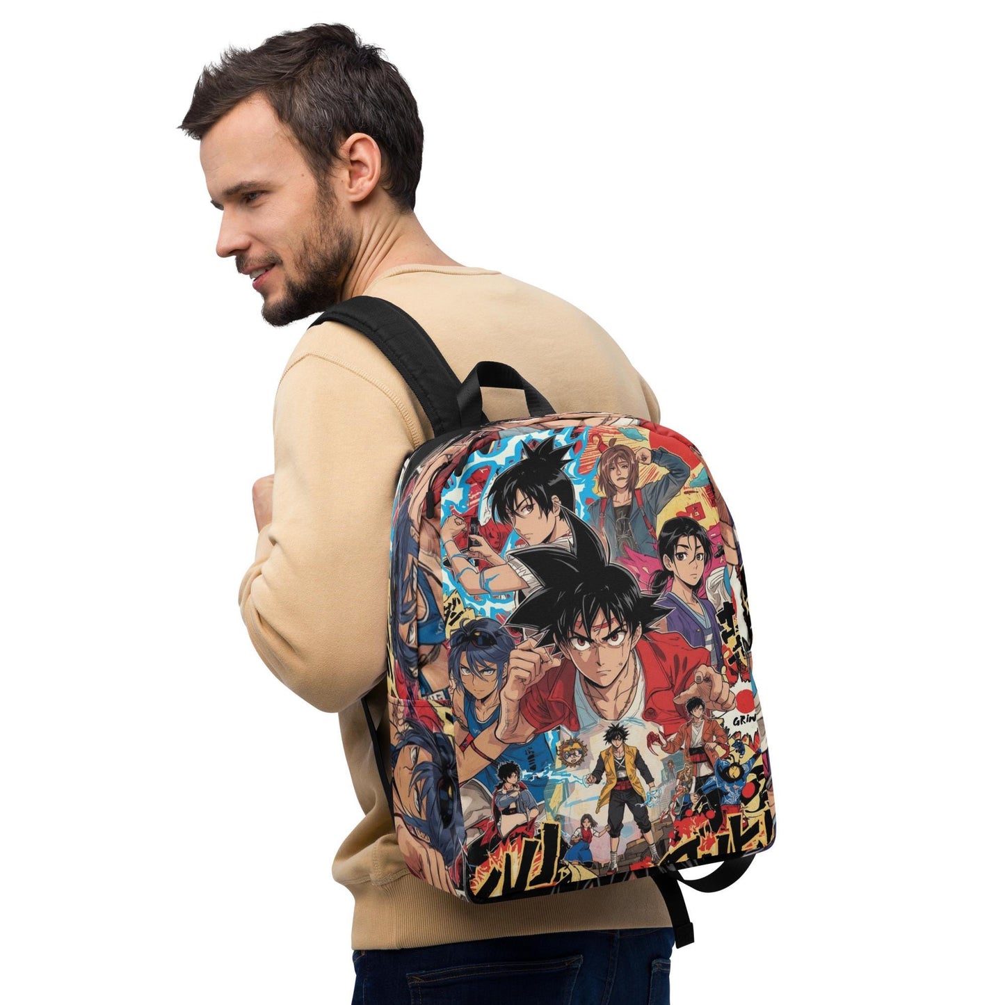 Mochila Estilo Anime Japonés | Mochila Unisex de Estética Manga, Mochila Aestética de Viaje, Mochila Escolar para Portátil