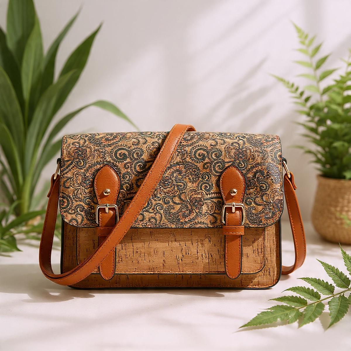 Bolsos de corcho natural para mujer | Bolsos de diseñador y bolsos tote de gran capacidad para ella, regalo para ella, oferta de Navidad.