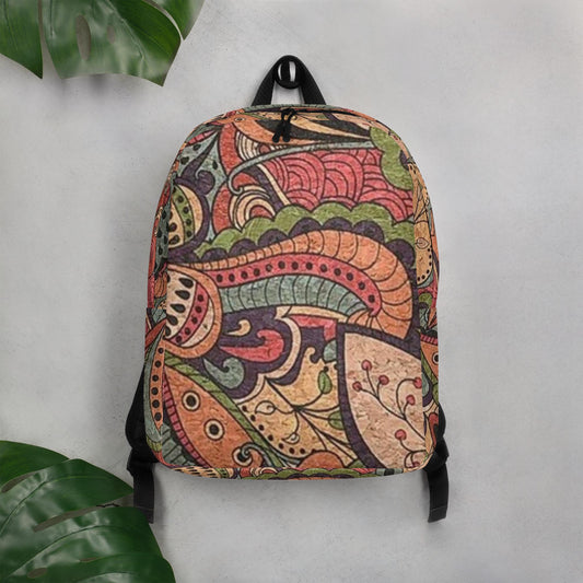 Mochila de Corcho Natural Estilo Portugal para Mujer,Mochila de Diseño y Gran Capacidad, Mochila Minimalista Estilo Corcho, Regalo para Ella