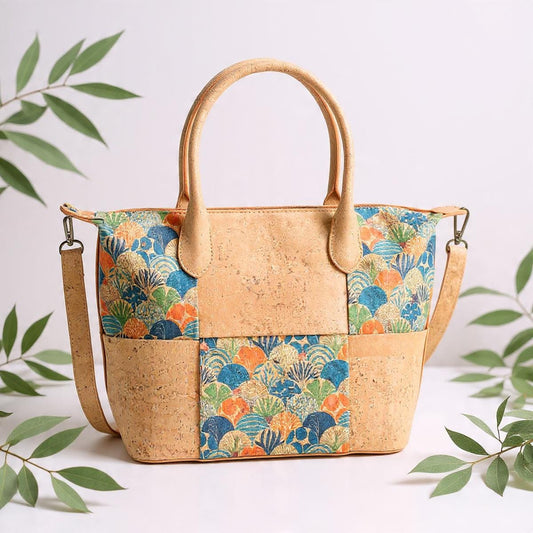 Bolsos de corcho natural para mujer | Bolsos de diseñador y bolsos tote de gran capacidad para ella, regalo para ella, oferta de Navidad.
