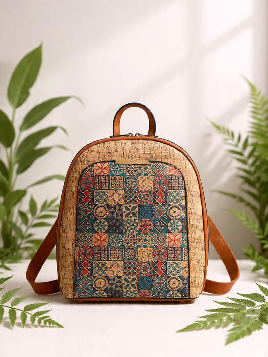 Mochila de Corcho para Mujer | Bolso Vegano, Mochila de Viaje Ecológica y de Gran Capacidad | Regalo para Ella, Navidad