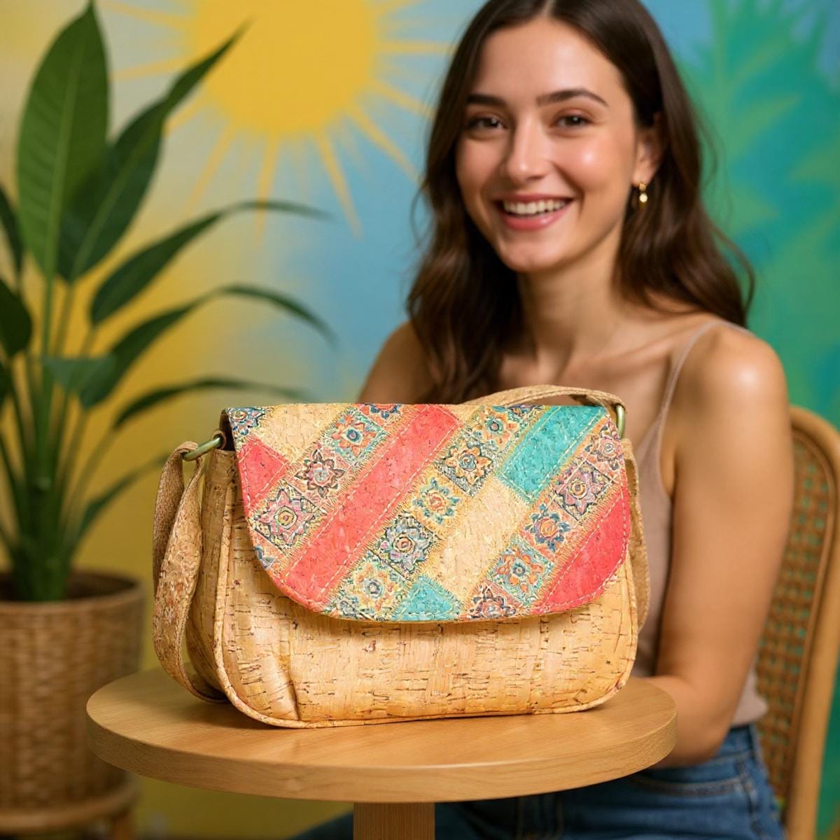 Bolsos de Corcho Natural para Mujer Portugal | Bolsos Cruzados de Diseñador y Tote Bags para Ella, Regalo para Ella, Oferta de Navidad