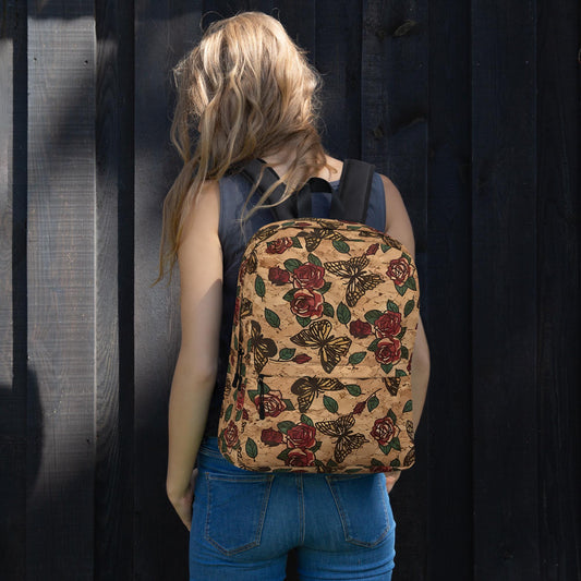 Mochila Estilo Corcho Natural Portugal para Mujer | Mochila de Diseño y Gran Capacidad, Mochila Minimalista de Corcho para Ella, Regalo