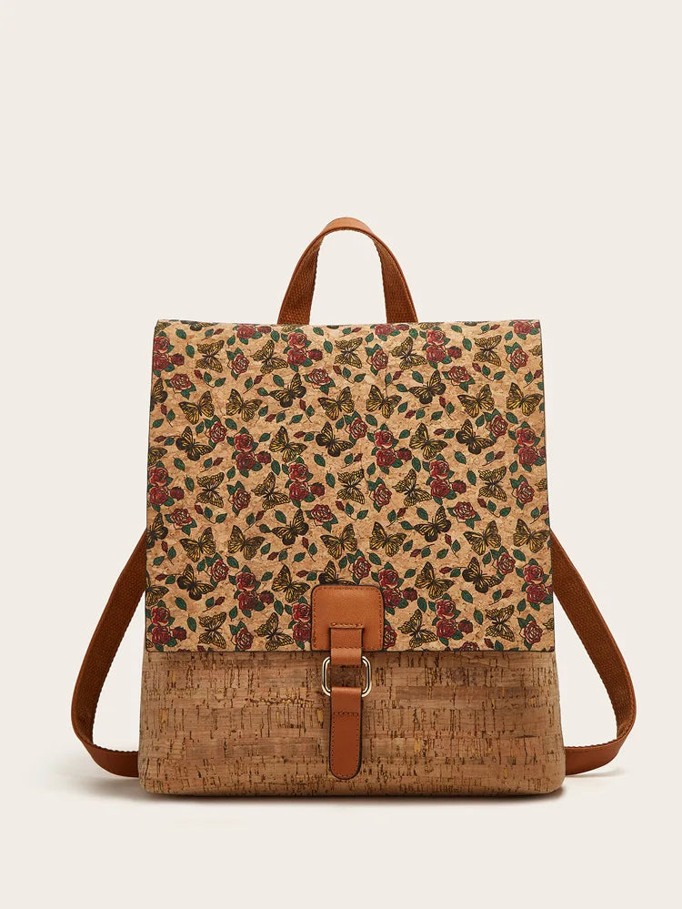 Mochila de Corcho para Mujer | Bolso Vegano, Mochila de Viaje Ecológica y de Gran Capacidad | Regalo para Ella, Navidad
