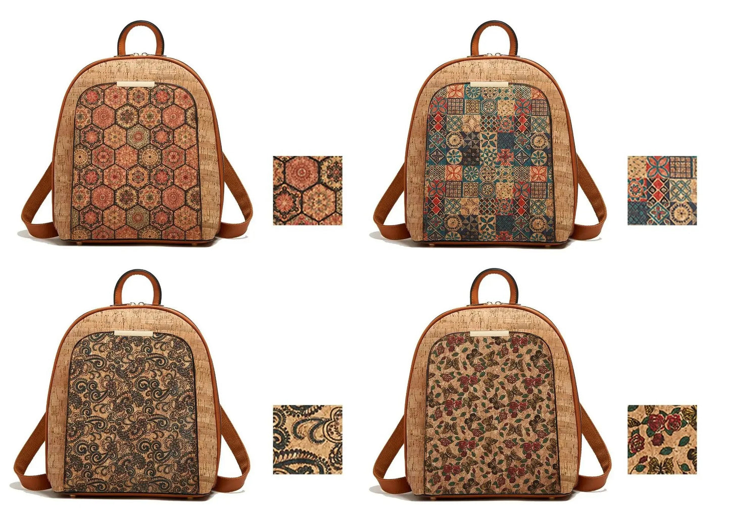 Mochila de Corcho para Mujer | Bolso Vegano, Mochila de Viaje Ecológica y de Gran Capacidad | Regalo para Ella, Navidad