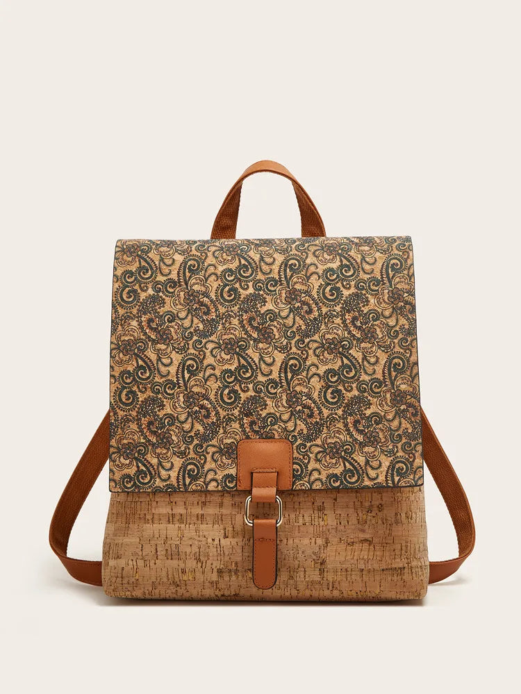 Mochila de Corcho para Mujer | Bolso Vegano, Mochila de Viaje Ecológica y de Gran Capacidad | Regalo para Ella, Navidad