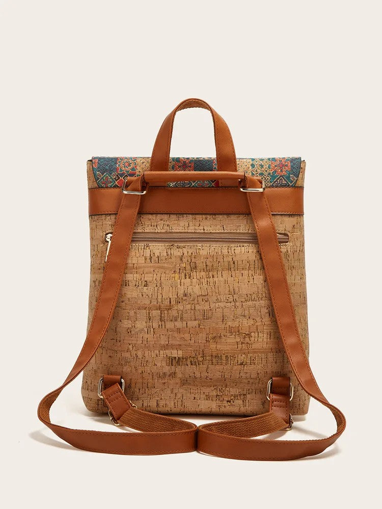 Mochila de Corcho para Mujer | Bolso Vegano, Mochila de Viaje Ecológica y de Gran Capacidad | Regalo para Ella, Navidad