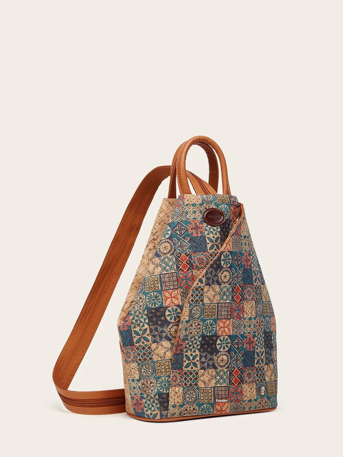 Mochila Tela de Corcho, Mochila Natural de corcho para mujer, Bolso vegano, Mochila ecológica y gran capacidad, Regalo para ella, Navidad