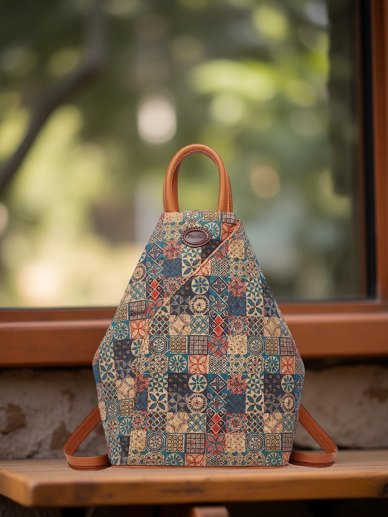 Mochila Tela de Corcho, Mochila Natural de corcho para mujer, Bolso vegano, Mochila ecológica y gran capacidad, Regalo para ella, Navidad