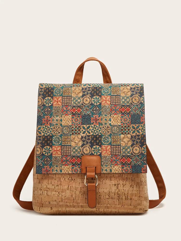 Mochila de Corcho para Mujer | Bolso Vegano, Mochila de Viaje Ecológica y de Gran Capacidad | Regalo para Ella, Navidad