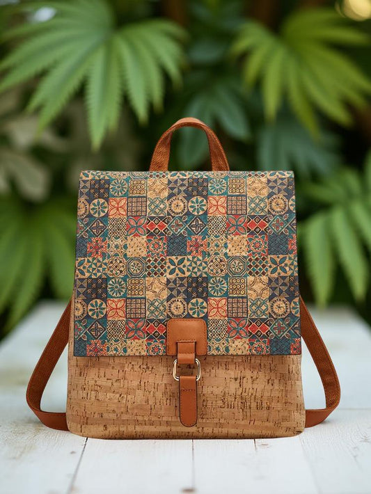 Mochila de Corcho para Mujer | Bolso Vegano, Mochila de Viaje Ecológica y de Gran Capacidad | Regalo para Ella, Navidad