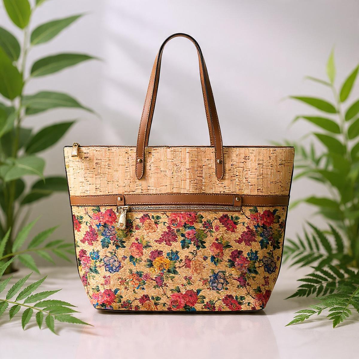 Bolsos de corcho natural para mujer | Bolsos de diseñador y bolsos tote de gran capacidad para ella, regalo para ella, oferta de Navidad.