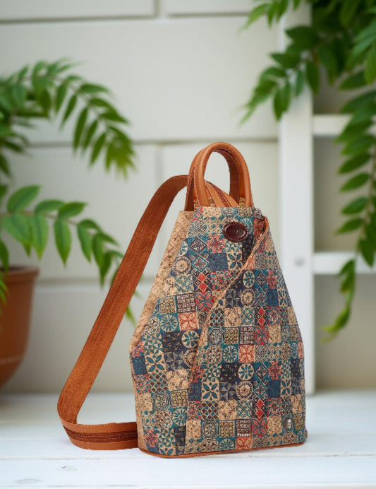 Mochila Tela de Corcho, Mochila Natural de corcho para mujer, Bolso vegano, Mochila ecológica y gran capacidad, Regalo para ella, Navidad