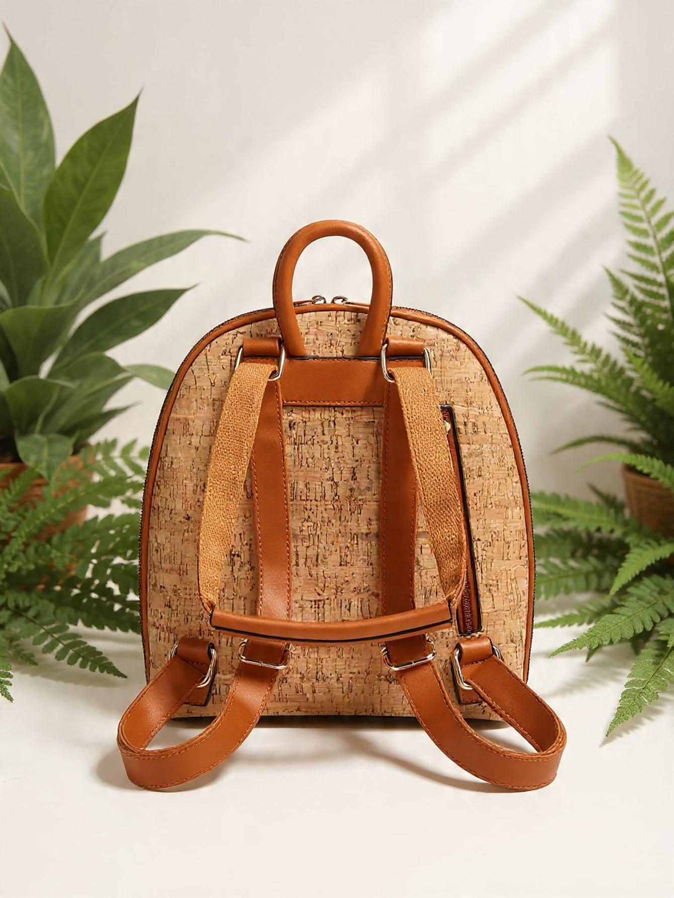 Mochila de Corcho para Mujer | Bolso Vegano, Mochila de Viaje Ecológica y de Gran Capacidad | Regalo para Ella, Navidad