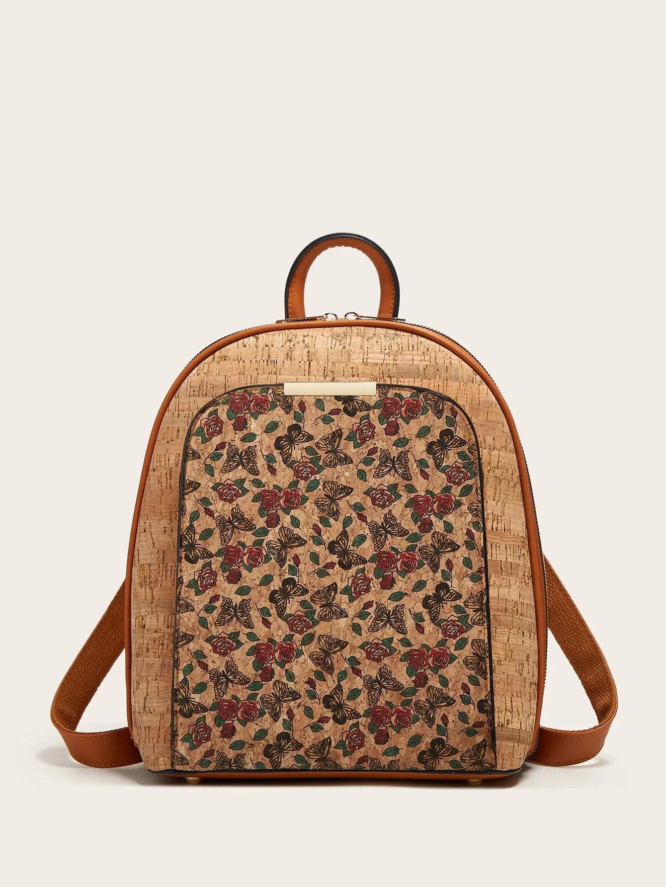 Mochila de Corcho para Mujer | Bolso Vegano, Mochila de Viaje Ecológica y de Gran Capacidad | Regalo para Ella, Navidad
