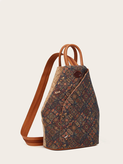 Mochila Tela de Corcho, Mochila Natural de corcho para mujer, Bolso vegano, Mochila ecológica y gran capacidad, Regalo para ella, Navidad