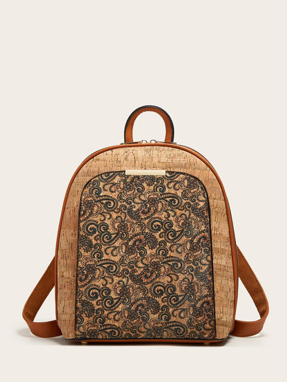 Mochila de Corcho para Mujer | Bolso Vegano, Mochila de Viaje Ecológica y de Gran Capacidad | Regalo para Ella, Navidad