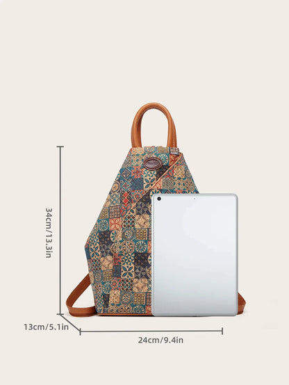 Mochila Tela de Corcho, Mochila Natural de corcho para mujer, Bolso vegano, Mochila ecológica y gran capacidad, Regalo para ella, Navidad