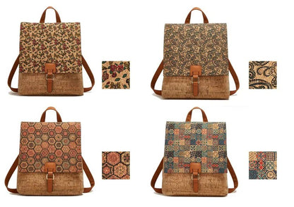 Mochila de Corcho para Mujer | Bolso Vegano, Mochila de Viaje Ecológica y de Gran Capacidad | Regalo para Ella, Navidad