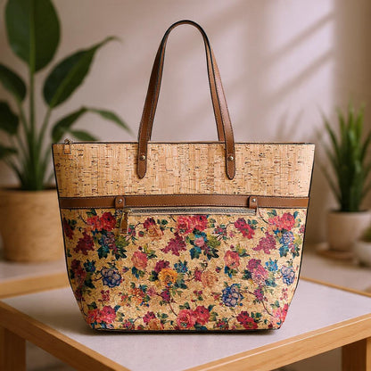 Bolsos de corcho natural para mujer | Bolsos de diseñador y bolsos tote de gran capacidad para ella, regalo para ella, oferta de Navidad.