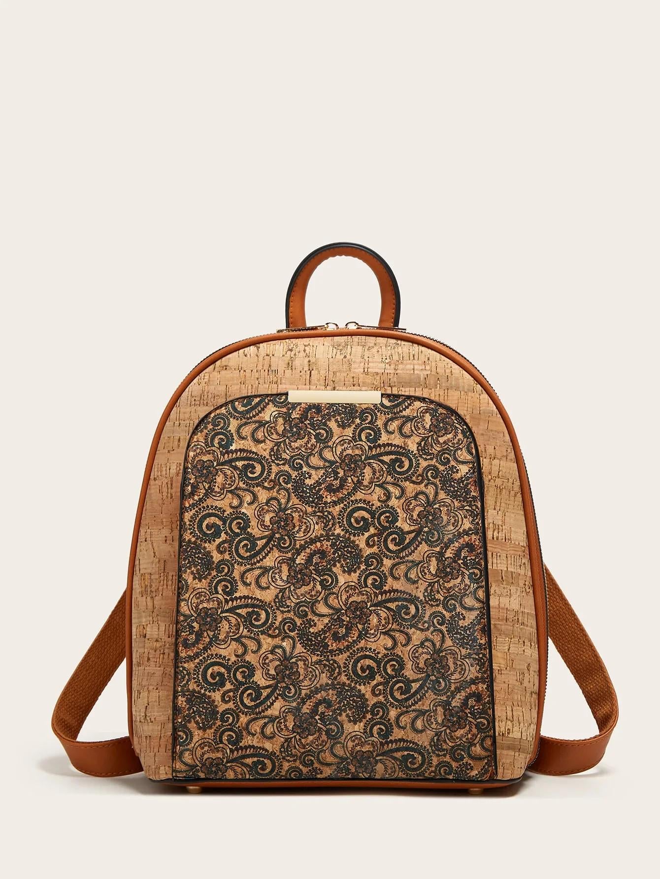 Mochila de Corcho para Mujer | Bolso Vegano, Mochila de Viaje Ecológica y de Gran Capacidad | Regalo para Ella, Navidad
